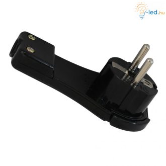   Commel csatlakozó lapos földelt dugvilla 16A 250V fekete- 290-502