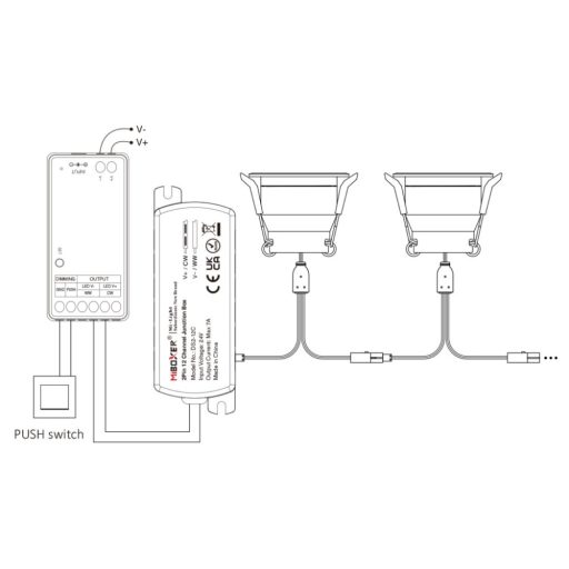 Mi Light - 2 tűs 12 csatornás csatlakozódoboz - DS2-12C