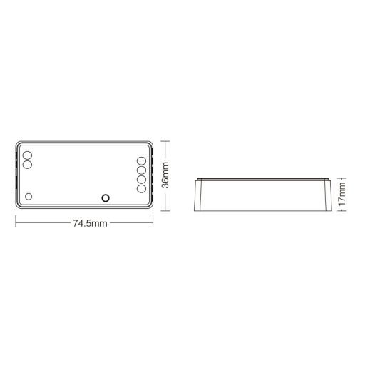 Mi Light - Miboxer RF Dimmer 2 az 1 -ben vezérlő egyszínű LED szalaghoz - FUT035S+