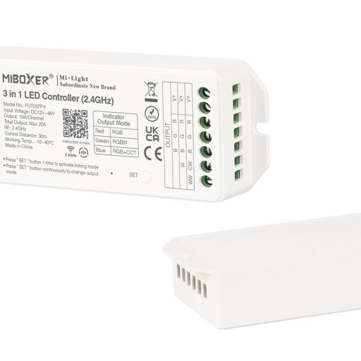 Mi Light - Miboxer RF vezérlő RGB / RGBW / RGB+CCT szalaghoz MAX 20A - FUT037P+