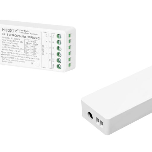 Mi Light - Miboxer RF + Wifi vezérlő 3 az 1 -ben RGB / RGBW / RGB+CCT szalaghoz - FUT037W+