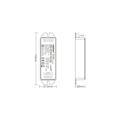 Mi Light - Miboxer RF vezérlő RGB LED szalaghoz - FUT037