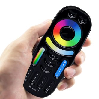   Mi Light - Miboxer RF Távirányító RGB+Fehér, RGB+Hideg/Meleg fehér LED szalaghoz 4 zónás - FUT092B