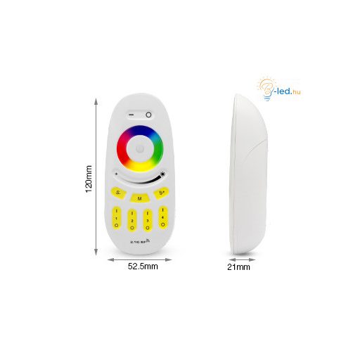 Mi Light - Miboxer RF Távirányító RGB, RGB+Fehér LED szalaghoz 4 zónás - FUT096