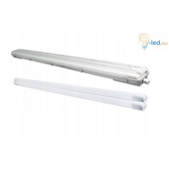   ML LED Átlátszó Fénycső armatúra 120 cm IP65 (2x18W LED 4000K 120 cm üveg csővel) - ML5662N