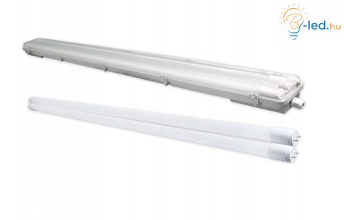 ML LED Átlátszó Fénycső armatúra 120 cm IP65 (2x18W LED 6500K 120 cm üveg csővel) - ML5663-XQ