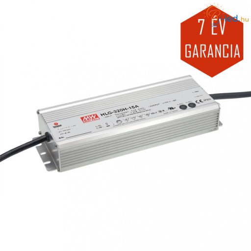 Mean Well LED Fémházas szerelhető tápegység 320W 13.3A 24V IP65 - HLG-320H-24A