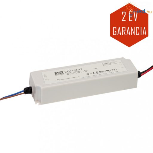 Mean Well LED Műanyagházas szerelhető tápegység 100W 4.2A 24V IP67 - LPV-100-24
