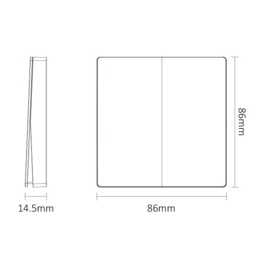 Mi Light - Miboxer RF falon kívüli dimmer 2-es kapcsoló  - PUSH3-2