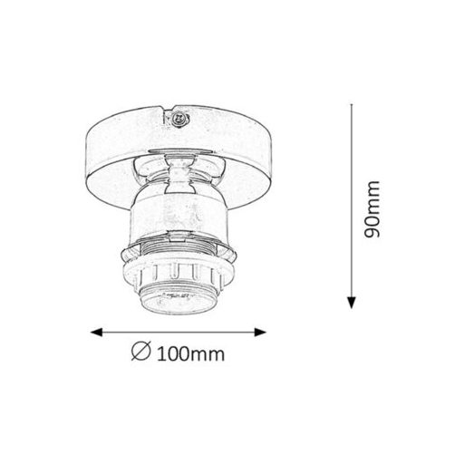 Rábalux Bottom Beltéri lámpa  E27 1x MAX 60 - RAB1301