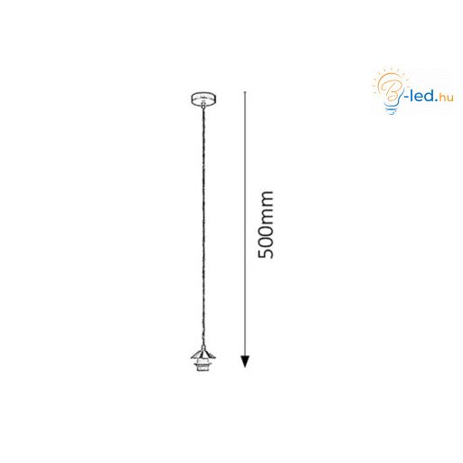 Rábalux Fix Függeszték E27 1x MAX 60W IP20 króm RAB1338