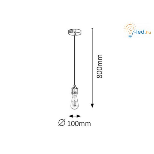 Rábalux Fixy Függeszték E27 1x MAX 60W IP20 fekete RAB1411
