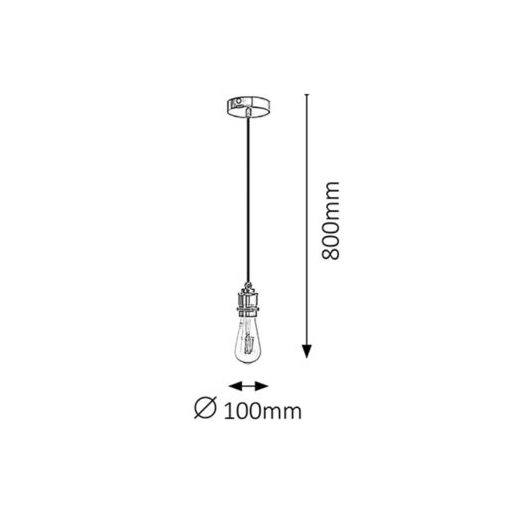 Rábalux Fixy Függeszték E27 1x MAX 60W IP20 ezüst RAB1418