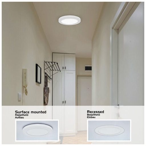 Rábalux Sonnet Ráépíthető és Beépíthető lámpa LED Ø330mm 30W 4000K IP20 fehér RAB1492