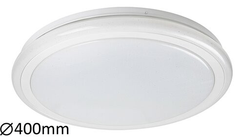 Rábalux Leonie Mennyezeti lámpa LED 32W CCT, dimmelhető, RGB, távirányítóval, időzítő funkcióval, csillogó effekt, állítható színhőmérséklet IP20 fehér RAB1510