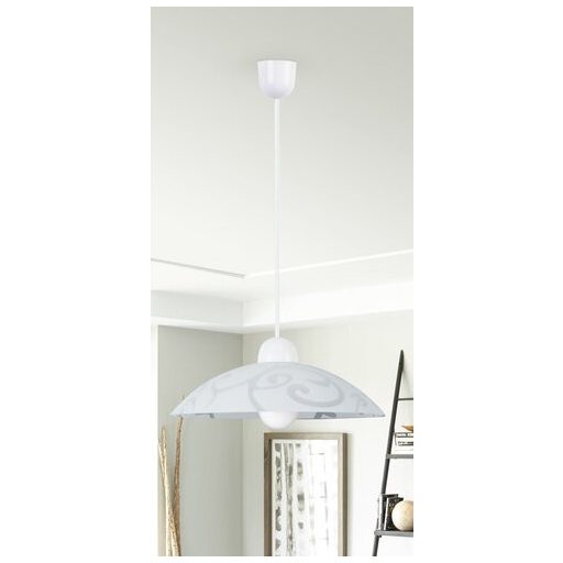 Rábalux Scroll Függeszték E27 1x MAX 60W IP20 fehér RAB1846