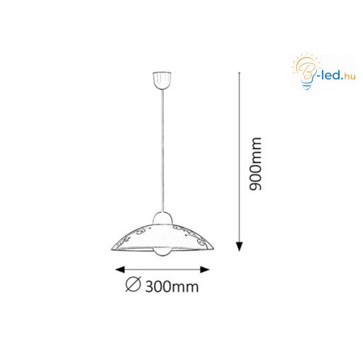 Rábalux Bloomy Függeszték E27 1x MAX 60W IP20 fehér RAB1848