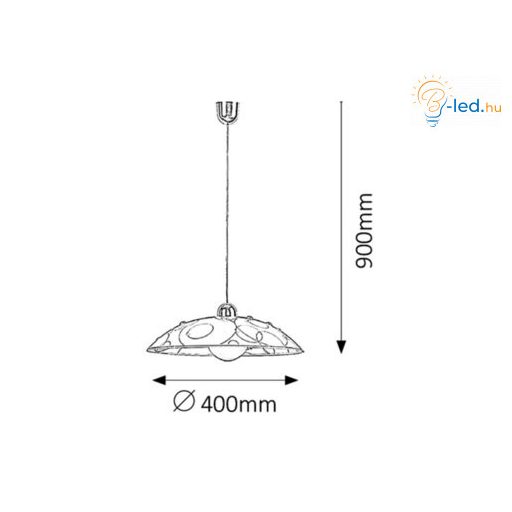 Rábalux Jolly Függeszték E27 1x MAX 60W IP20 fehér mintás RAB1864