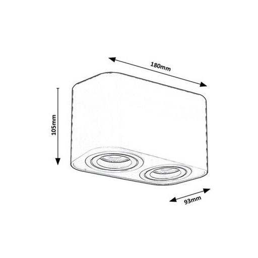 Rábalux Kobald Beltéri lámpa  GU10 2x MAX 42 - RAB2053