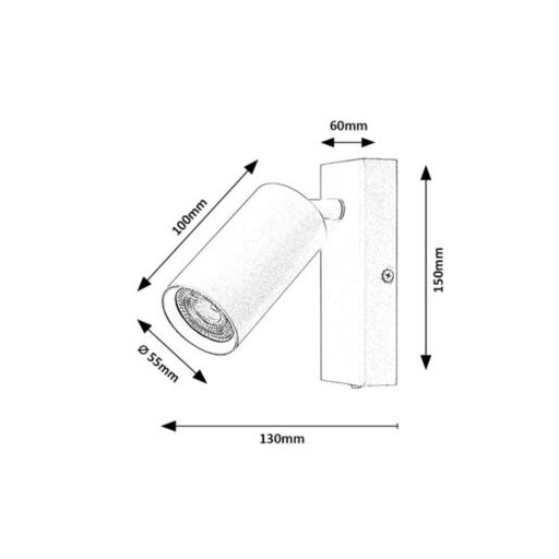 Rábalux Solo Beltéri lámpa  GU10 1X MAX 25 - RAB2081