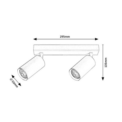 Rábalux Solo Beltéri lámpa  GU10 2x MAX 25 - RAB2085