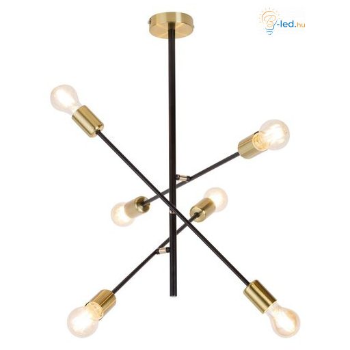 Rábalux Lanny Függeszték E27 6x MAX 15W IP20 fekete RAB2104