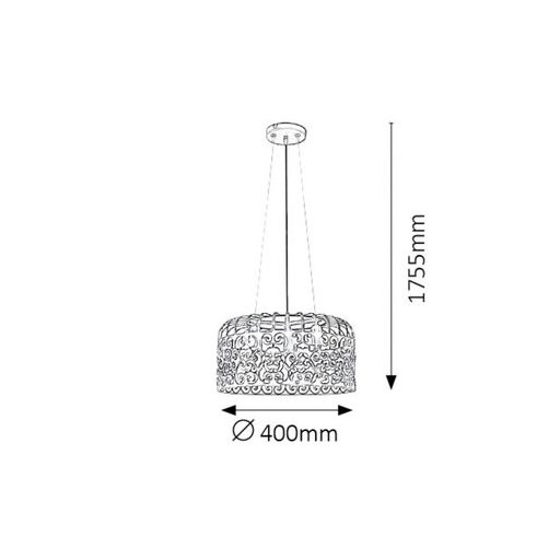 Rábalux Alessandra Függeszték E27 3x MAX 60W IP20 matt fekete RAB2158