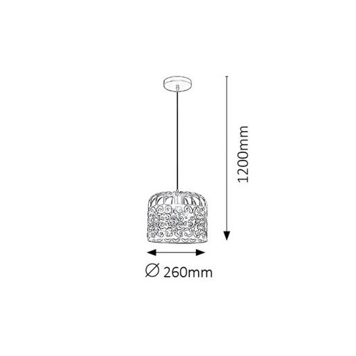 Rábalux Alessandra Függeszték E27 1x MAX 60W IP20 matt fehér RAB2161