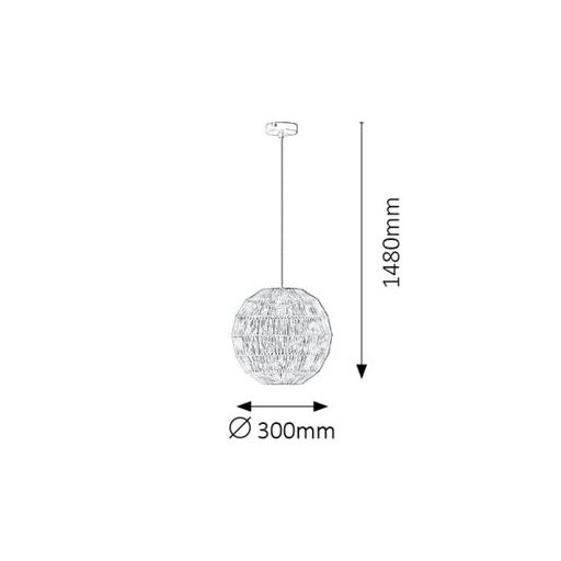 Rábalux Arsena Függeszték E27 1x MAX 60W IP20 sárga RAB2222