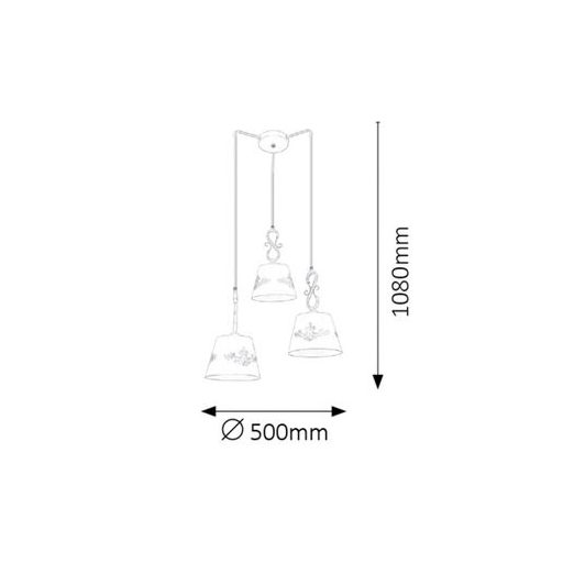 Rábalux Anna Beltéri lámpa  E14 3x MAX 40 - RAB2234