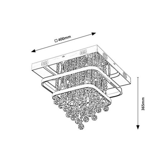 Rábalux Pallas Beltéri lámpa természetes fehér LED 36+ E14 4x MAX 40 - RAB2239