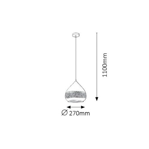 Rábalux Kaia Függeszték E27 1x MAX 40W IP20 fekete RAB2278