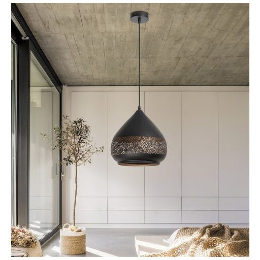 Rábalux Kaia Függeszték E27 1x MAX 40W IP20 fekete RAB2278