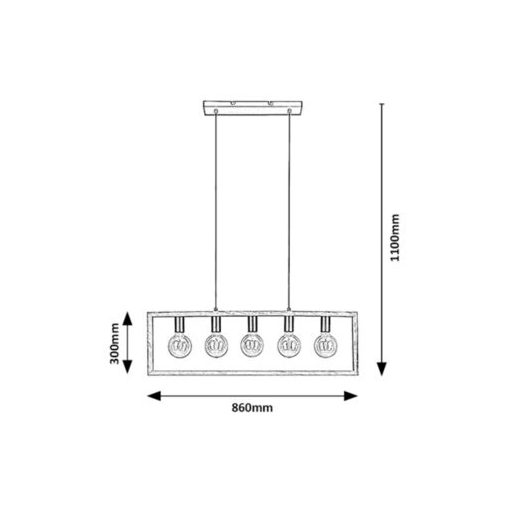 Rábalux Indigo Beltéri lámpa  E27 5x MAX 40 - RAB2294
