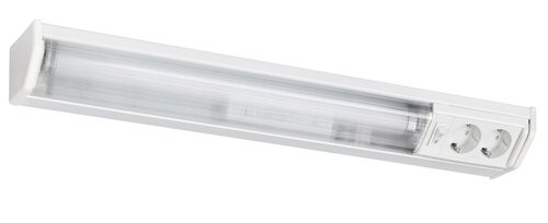 Rábalux Bath Pultmegvilágító lámpa G13 T8 1x MAX 15W kapcsolóval, SCHUKO Type F, CEE 7/4 2700K IP20 fehér RAB2322
