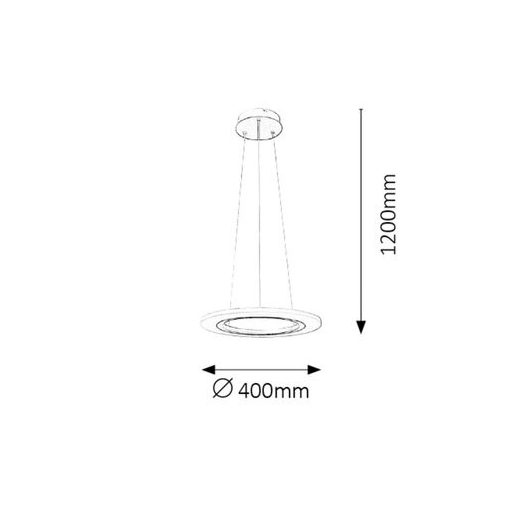 Rábalux Adrienne Függeszték LED 20W 4000K IP20 ezüst RAB2428