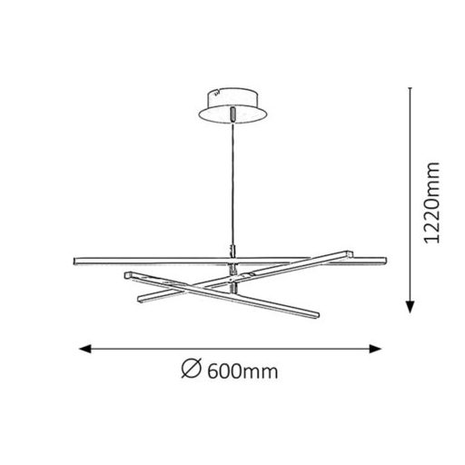 Rábalux Meredith Függeszték LED 18W 4000K IP20 króm RAB2480