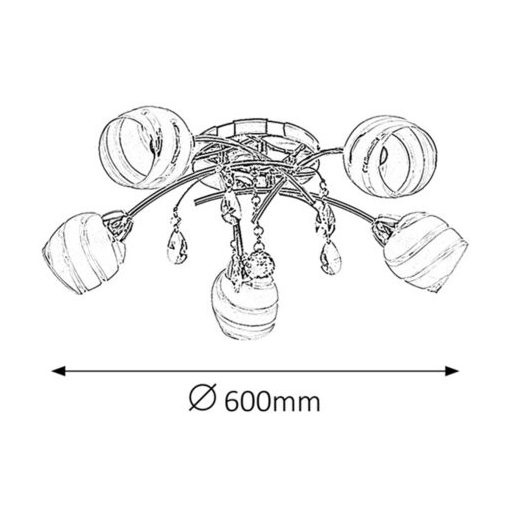 Rábalux Melissa Beltéri lámpa  E14 5x MAX 60 - RAB2622