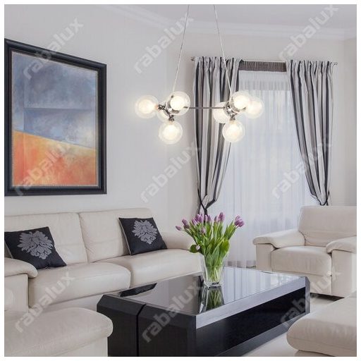 Rábalux Briella Függeszték G9 8x MAX 28W 2700K IP20 króm RAB2624