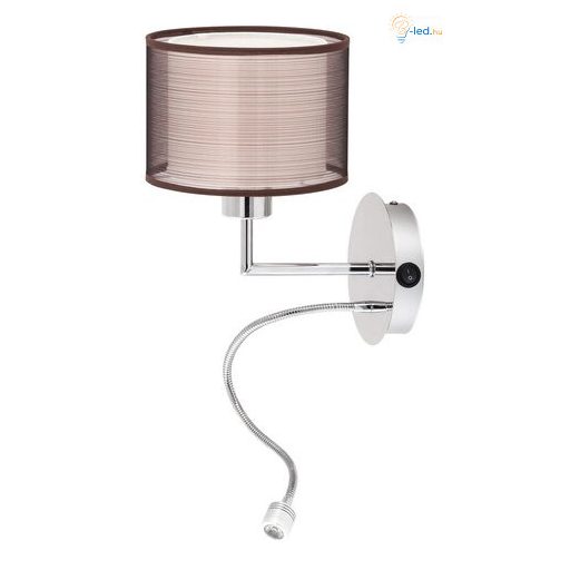 Rábalux Anastasia Fali lámpa E27 1x MAX 60W + LED 1W 2 kapcsolóval 4000K IP20 króm RAB2629