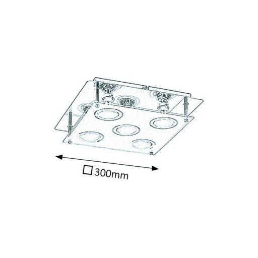 Rábalux Naomi Beltéri lámpa meleg fehér GU10 5x MAX 15 - RAB2642
