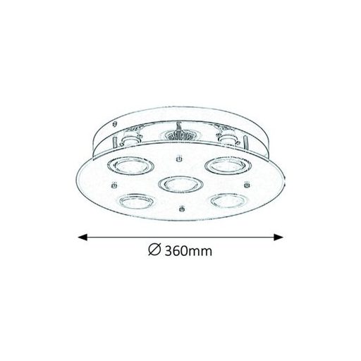 Rábalux Naomi Beltéri lámpa meleg fehér GU10 5x MAX 15 - RAB2645
