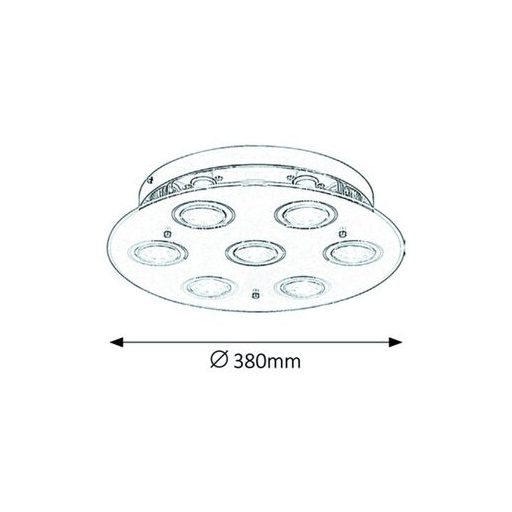 Rábalux Naomi Beltéri lámpa meleg fehér GU10 7x MAX 15 - RAB2646