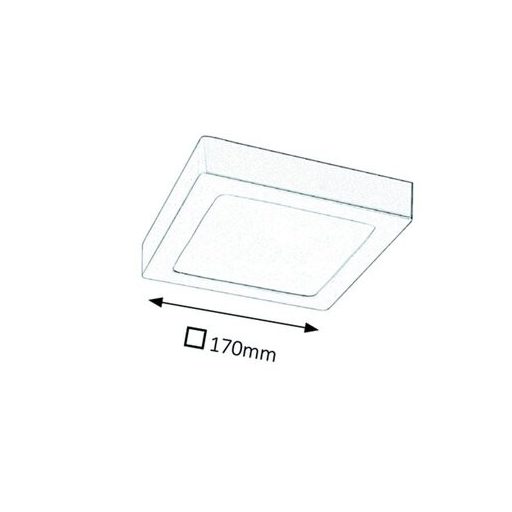 Rábalux Lois Ráépíthető és Beépíthető lámpa LED 170x170mm 12W 3000K IP20 szatin króm RAB2667