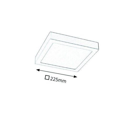 Rábalux Lois Ráépíthető és Beépíthető lámpa LED 225x225mm 18W 3000K IP20 szatin króm RAB2668