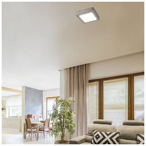 Rábalux Lois Ráépíthető és Beépíthető lámpa LED 225x225mm 18W 3000K IP20 szatin króm RAB2668