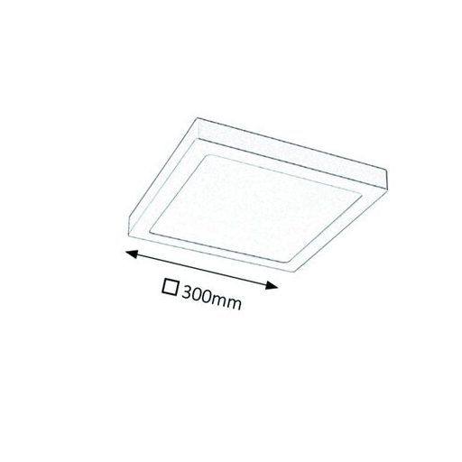 Rábalux Lois Ráépíthető és Beépíthető lámpa LED 300x300mm 24W 3000K IP20 szatin króm RAB2669