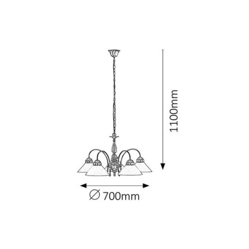 Rábalux Marian Beltéri lámpa  E27 5x MAX 60 - RAB2705