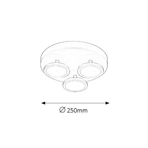 Rábalux Elsa Beltéri lámpa természetes fehér LED 3x 6 - RAB2714