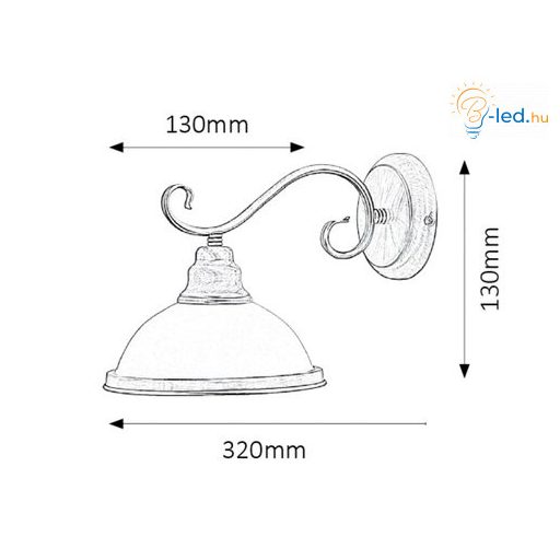 Rábalux Elisett Fali lámpa E27 1x MAX 60W IP20 bronz RAB2751